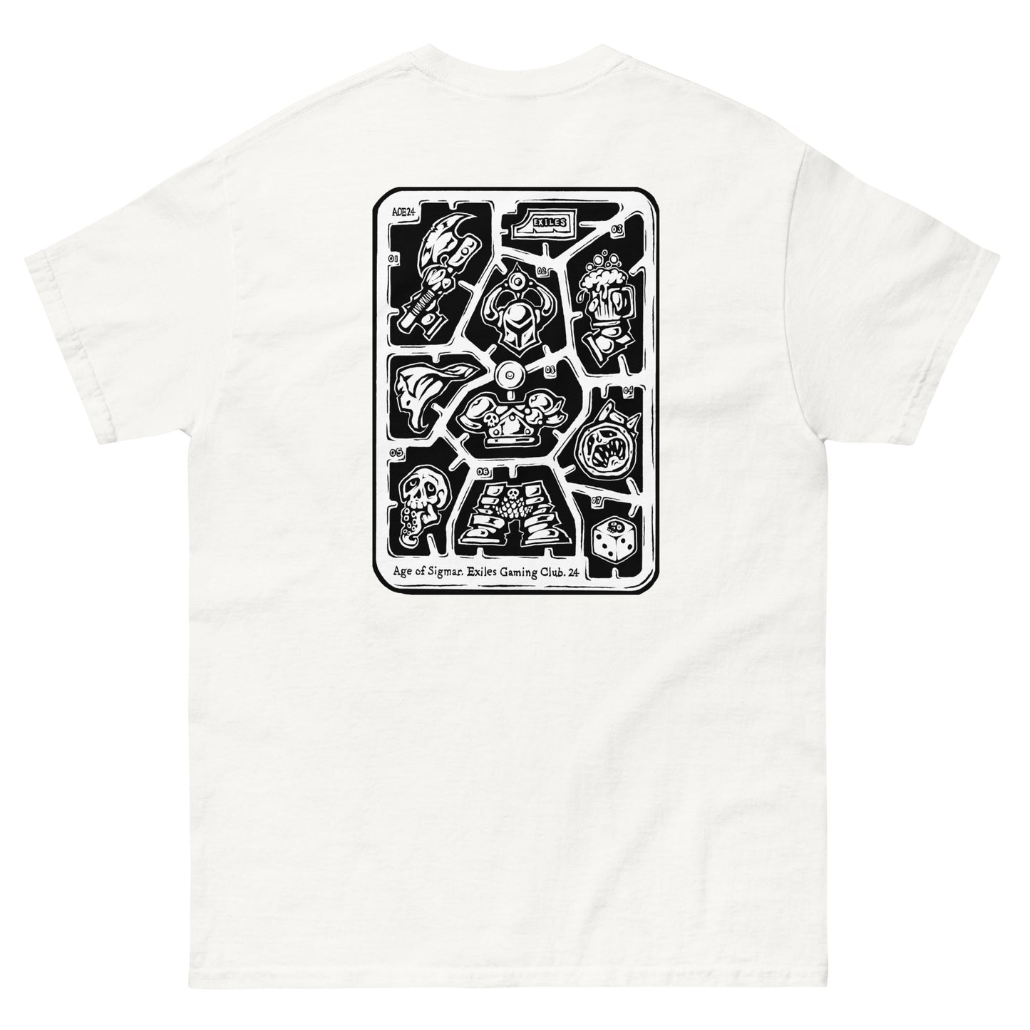 Exiles Gaming Club White Classic Tee
