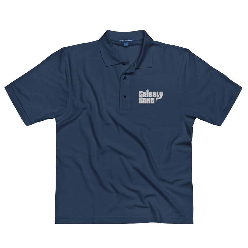 Gribbly Gang Premium Polo Text Logo