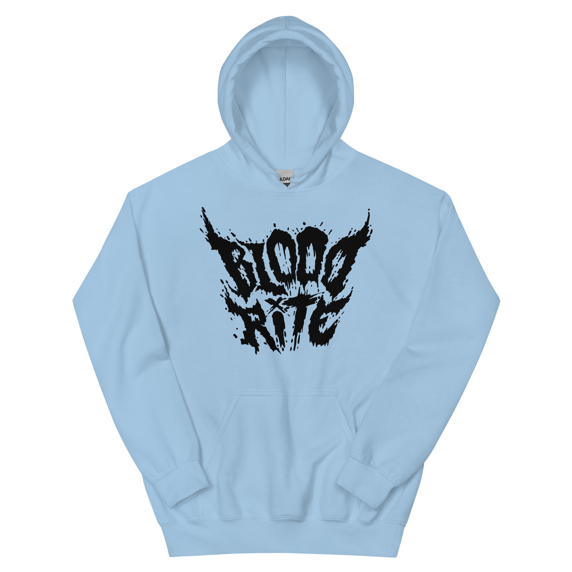 Blood Rite Black Text Hoodie