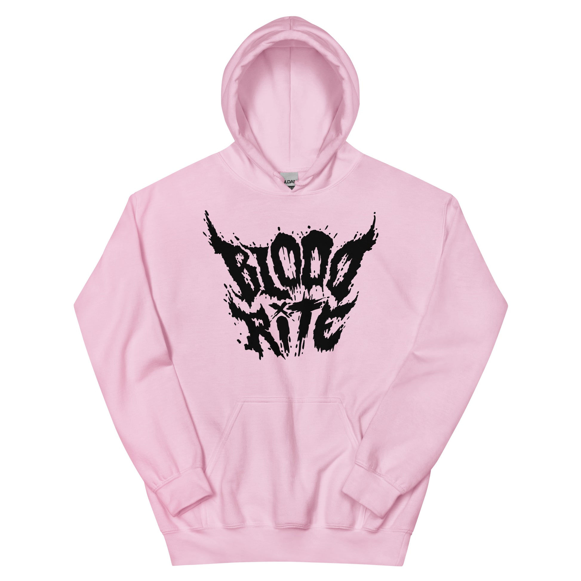 Blood Rite Black Text Hoodie