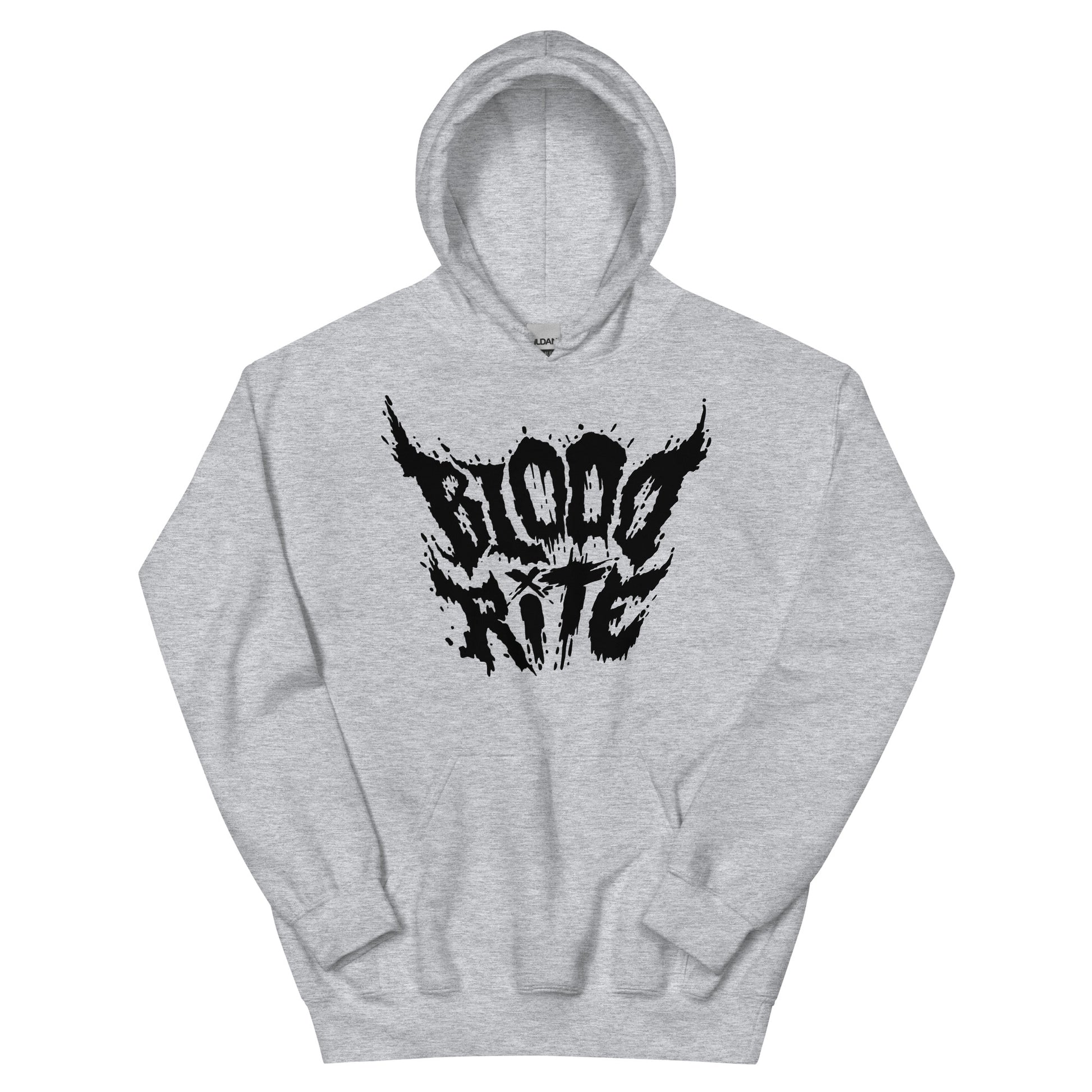 Blood Rite Black Text Hoodie