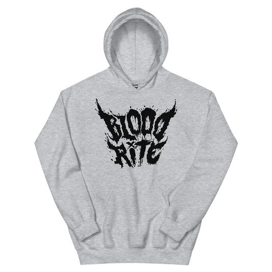 Blood Rite Black Text Hoodie