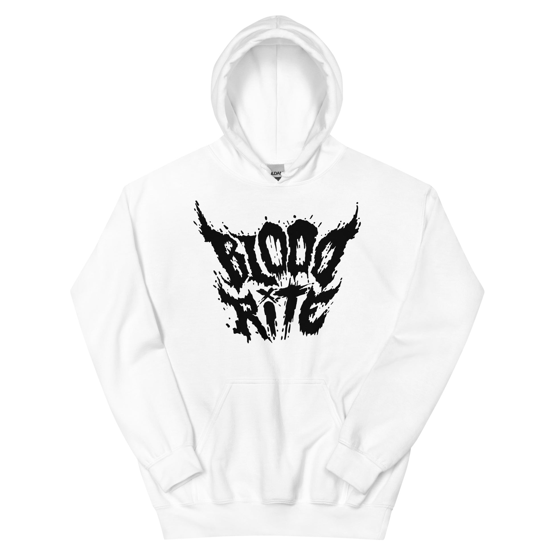 Blood Rite Black Text Hoodie